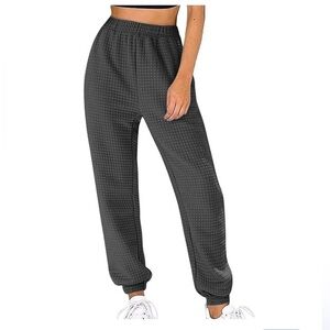 Princess Polly Charcoal Textured Joggers Size 6